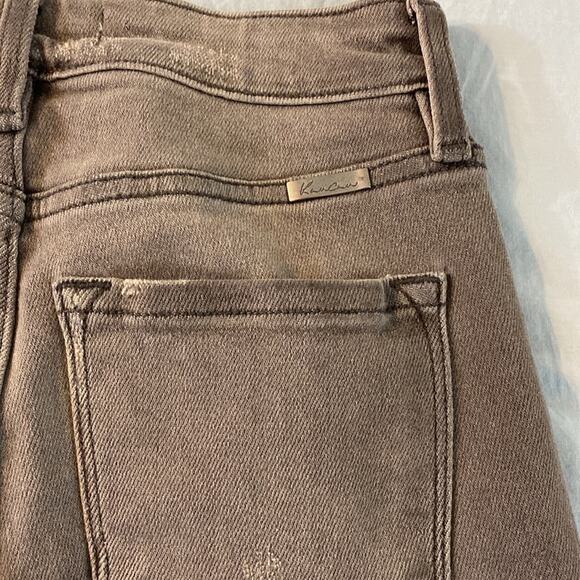 KanCan Estilo Mid Rise Distressed Gray Skinny Cropped Jeans - Picture 9 of 11